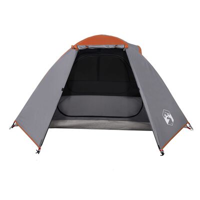 vidaXL Tente de camping à dôme 2 personnes orange imperméable