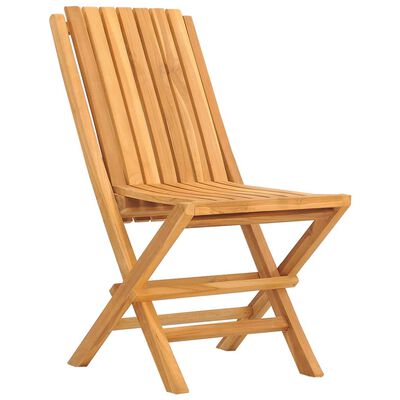 vidaXL Chaises de jardin pliantes lot de 8 47x47x89cm bois massif teck