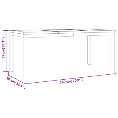 vidaXL Ensemble à manger de jardin 5pcs Bois de teck massif