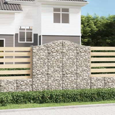 vidaXL Paniers à gabions arqués 8 pcs 200x50x180/200 cm Fer galvanisé