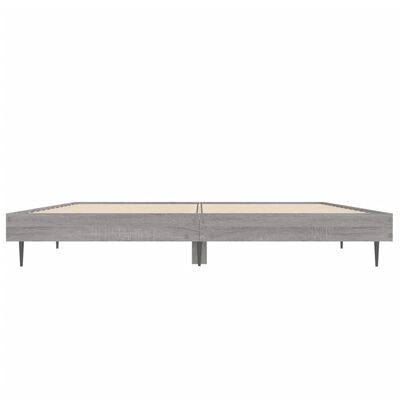 vidaXL Cadre de lit sans matelas sonoma gris 140x190 cm