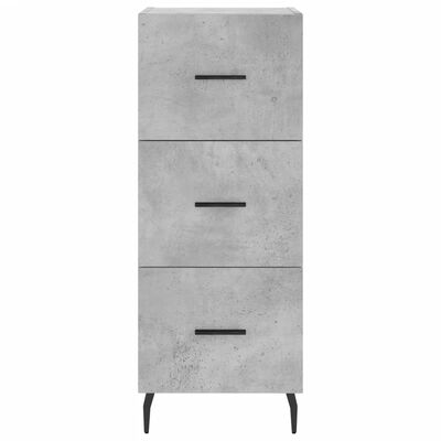 vidaXL Buffet haut Gris béton 34,5x34x180 cm Bois d'ingénierie