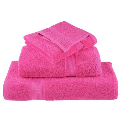 vidaXL Serviettes de sauna de qualité supérieure SOLUND 10 pcs rose