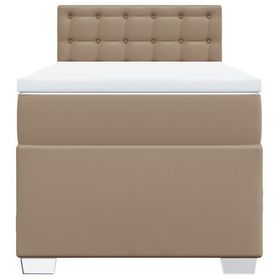 vidaXL Sommier à lattes de lit avec matelas Cappuccino 100x200 cm