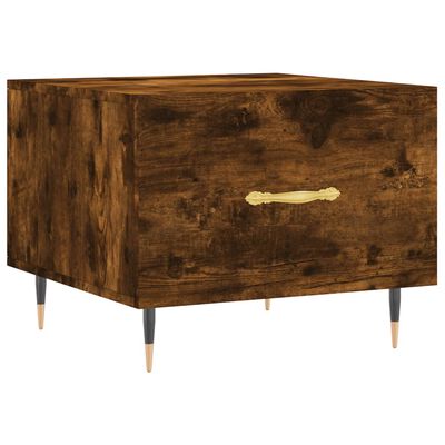 vidaXL Table basse Chêne fumé 50x50x40 cm Bois d'ingénierie