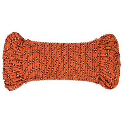 vidaXL Corde de bateau Orange 3 mm 100 m Polypropylène