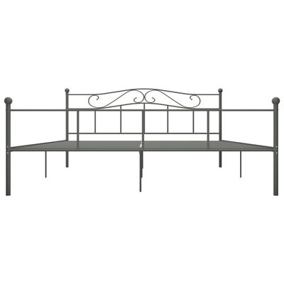 vidaXL Cadre de lit sans matelas gris métal 180x200 cm