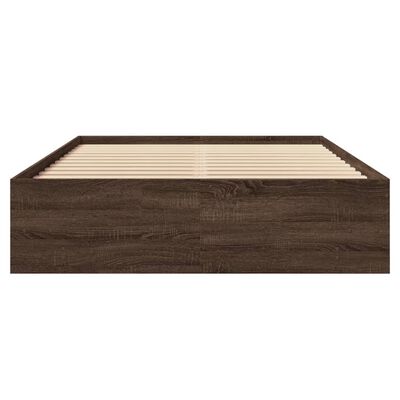 vidaXL Cadre de lit sans matelas chêne marron 140x200 cm