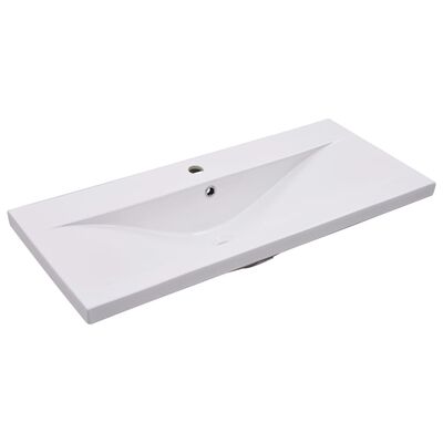 vidaXL Ensemble de meubles de salle de bain Blanc brillant Aggloméré