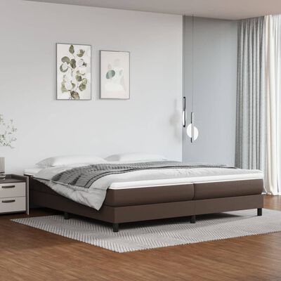 vidaXL Cadre de lit Marron 200x200 cm Similicuir