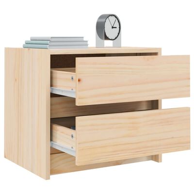 vidaXL Tables de chevet 2 pcs 40x31x35,5 cm bois de pin massif