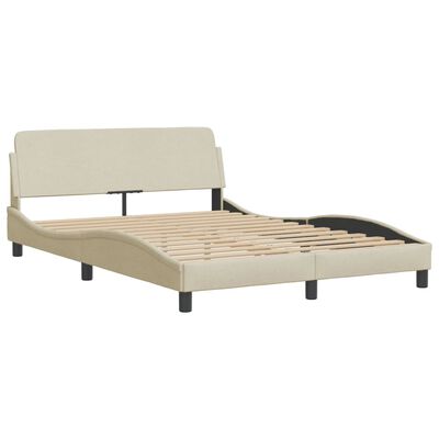 vidaXL Cadre de lit sans matelas crème 120x200 cm tissu