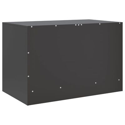 vidaXL Meuble TV noir 67x39x44 cm acier