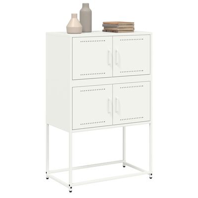 vidaXL Buffet blanc 68,5x38,5x107 cm acier