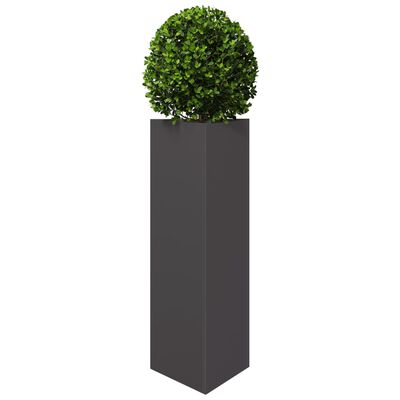 vidaXL Jardinière noir triangulaire 30x26x75 cm acier