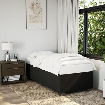 vidaXL Cadre de lit sans matelas noir 90x190 cm tissu