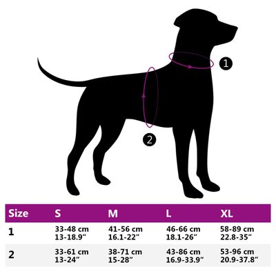 vidaXL Harnais pour chien avec laisse et collier réglables L