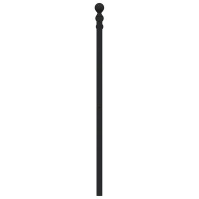 vidaXL Tête de lit métal noir 120 cm