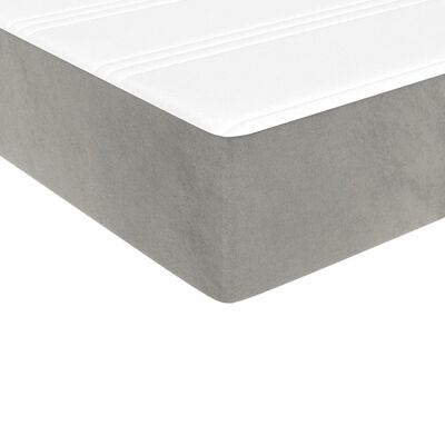 vidaXL Matelas de lit à ressorts ensachés Gris clair 140x190x20 cm