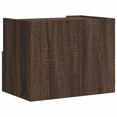 vidaXL Table de chevet murale chêne marron 45x30x35 cm