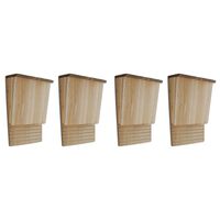 vidaXL Maison pou chauve-souris 4 pcs 22 x 12 x 34 cm Bois