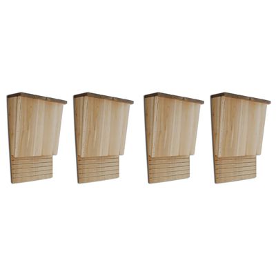 vidaXL Maison pou chauve-souris 4 pcs 22 x 12 x 34 cm Bois