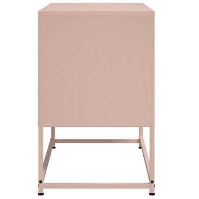 vidaXL Meuble TV rose 68,5x39x60,5 cm acier