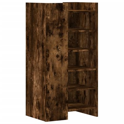 vidaXL Armoire à chaussures chêne fumé 52x37,5x100cm bois d'ingénierie