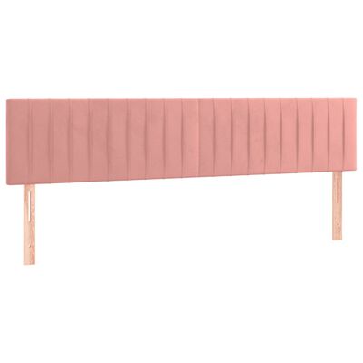 vidaXL Sommier à lattes de lit avec matelas Rose 160x200 cm Velours