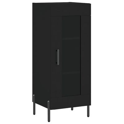 vidaXL Buffet haut Noir 34,5x34x180 cm Bois d'ingénierie