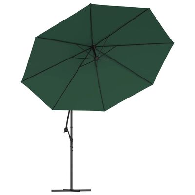 vidaXL Parasol de jardin en porte-à-faux 3,5 m vert