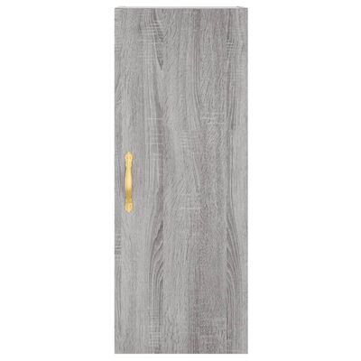 vidaXL Buffet haut Sonoma gris 34,5x34x180 cm Bois d'ingénierie