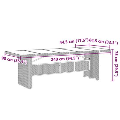 vidaXL Ensemble à manger de jardin coussins 7 pcs noir résine tressée