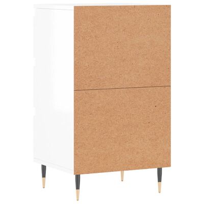 vidaXL Buffet blanc brillant 40x35x70 cm bois d'ingénierie