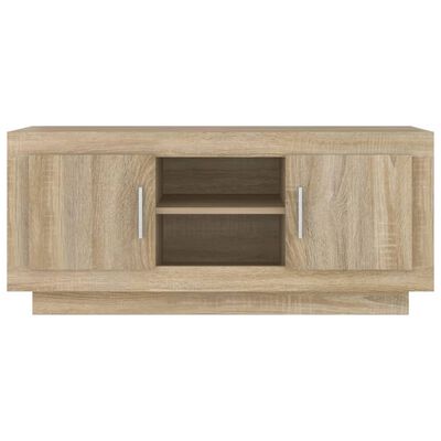 vidaXL Meuble TV chêne sonoma 102x35x45 cm bois d'ingénierie