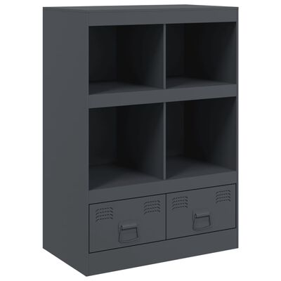 vidaXL Buffet haut anthracite 67x39x95 cm acier