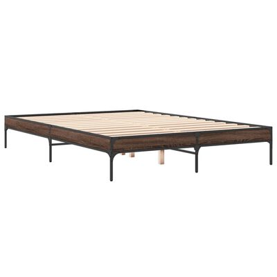 vidaXL Cadre de lit sans matelas chêne marron 140x200 cm