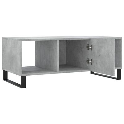 vidaXL Table basse gris béton 102x50x40 cm bois d'ingénierie