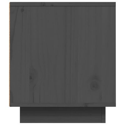 vidaXL Meuble TV Gris 80x35x40,5 cm Bois de pin massif