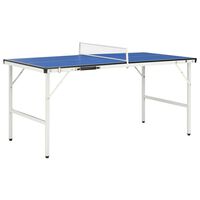 vidaXL Table de ping-pong avec filet 152x76x66 cm Bleu