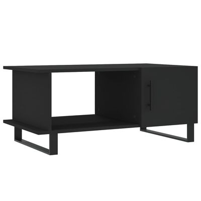 vidaXL Table basse noir 90x50x40 cm bois d'ingénierie