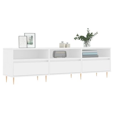 vidaXL Meuble TV blanc 150x30x44,5 cm bois d'ingénierie