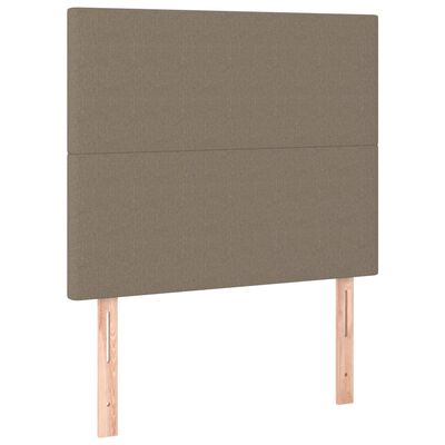 vidaXL Tête de lit à LED Taupe 100x5x118/128 cm Tissu