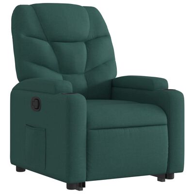 vidaXL Fauteuil inclinable vert foncé tissu