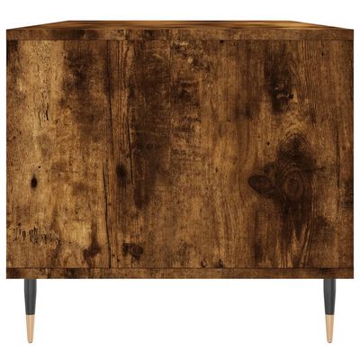 vidaXL Table basse Chêne fumé 90x49x45 cm Bois d'ingénierie