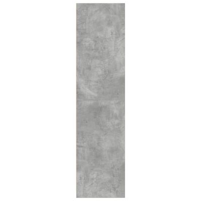 vidaXL Garde-robe gris béton 80x50x200 cm bois d'ingénierie