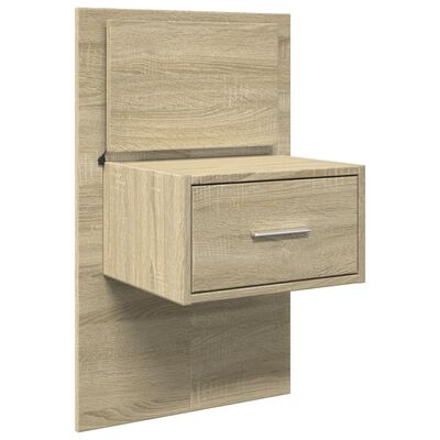 vidaXL Tête de lit avec armoires chêne sonoma 120 cm bois d'ingénierie