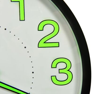 vidaXL Horloge murale lumineuse Noir 30 cm