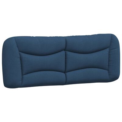 vidaXL Coussin de tête de lit bleu 140 cm tissu