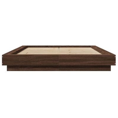 vidaXL Cadre de lit sans matelas chêne marron 140x200 cm